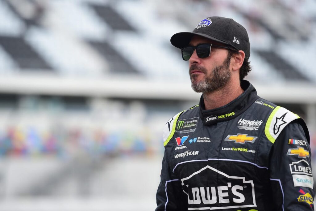 Jimmie Johnson before a race.