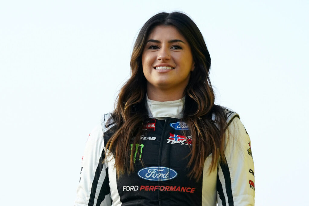 Hailie Deegan before Truck race.