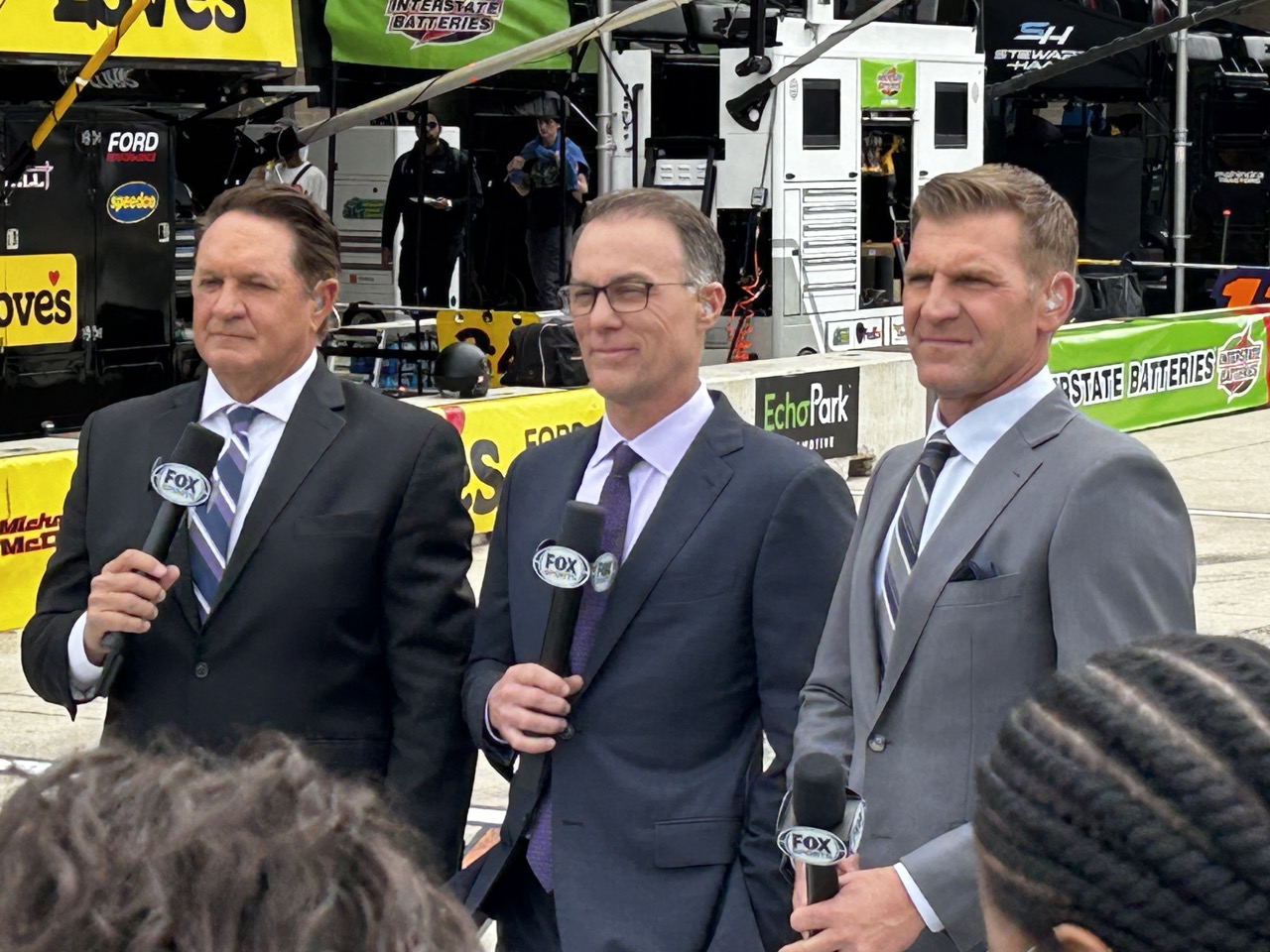 Kevin Harvick and NASCAR Fox Booth